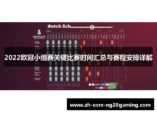 2022欧冠小组赛关键比赛时间汇总与赛程安排详解