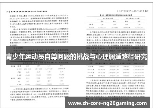 青少年运动员自尊问题的挑战与心理调适路径研究